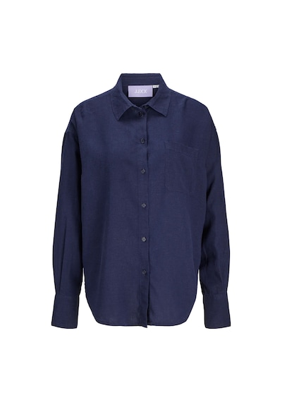 Jjxx Kadın Jxjamıe Oversize Uzun Kollu Keten Gömlek 12269668 Lacivert Lacivert