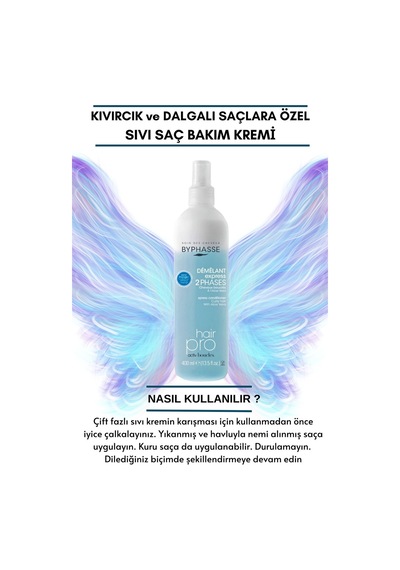 Byphasse Bukleli Saçlara Özel Çift Fazlı Vegan Sıvı Saç Kremi 400 ML