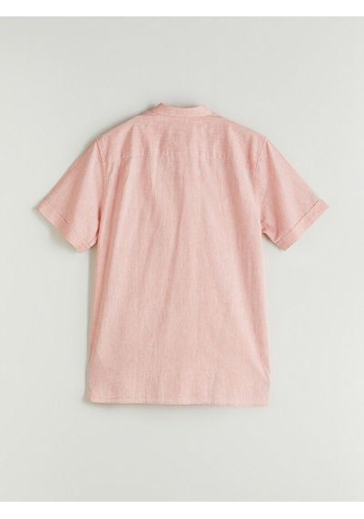 Lcwaıkıkı Classic Pembe Regular Fit Keten Karışımlı Erkek Gömlek