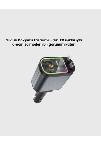 Ford, Opel, Volvo, Skoda Araçlar İçin 66w Çoklu Hızlı Şarj Cihazı