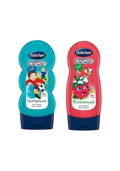 Bübchen Sport Çocuk Şampuanı ve Duş Jeli 230 ML + Bübchen Frambuaz Çocuk Şampuanı ve Duş Jeli 230 ML