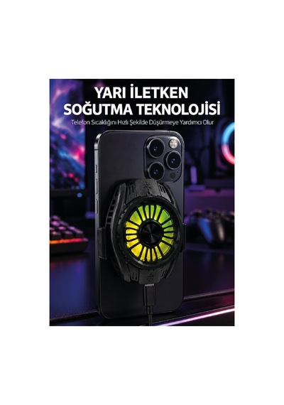 Hafif Tasarımlı Hızlı Soğutma Sağlayan Telefon Soğutucu - Hs08375106-2455 Renkli