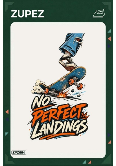 Zpz664 No Perfect Landings Ütüyle Uygulanabilir Transfer Baskı - 911529701
