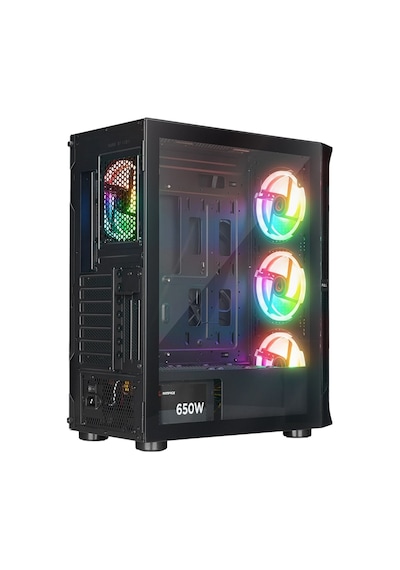 Rampage Prolix Mesh 650w 80+ Siyah Temperli Cam 4x120mm Argb Fan Akak0rmp0005