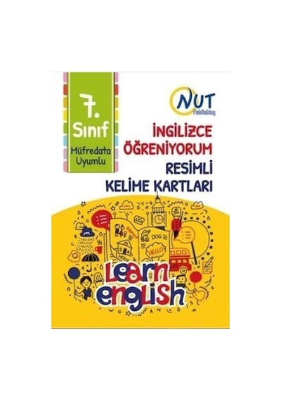 7.Sınıf İngilizce Öğreniyorum - Resimli Kelime Kartları -  Nut Publishing