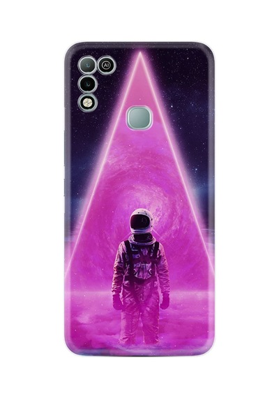 Infınıx Hot 11 Play Kılıf Resimli Desenli Silikon Platinium Series Astro Purple2 1907