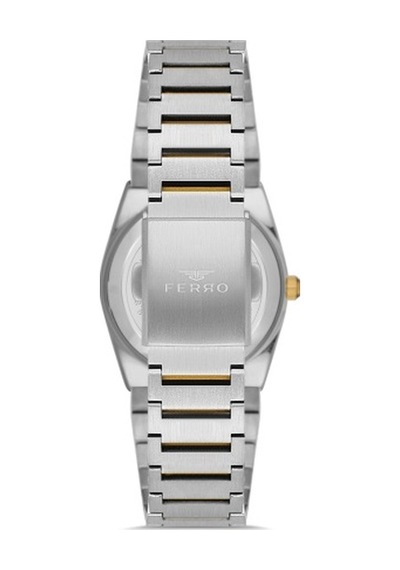 Ferro Fl21495a-d Quartz Çelik Altın/gri 32 Mm Kadın Kol Saati Gri