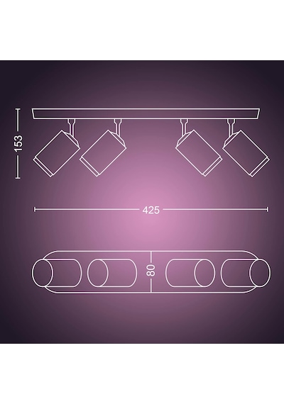 Philips Hue Fugato Plate/spiral Lamba Ve Akıllı Led Ampuller, Siy Diğer