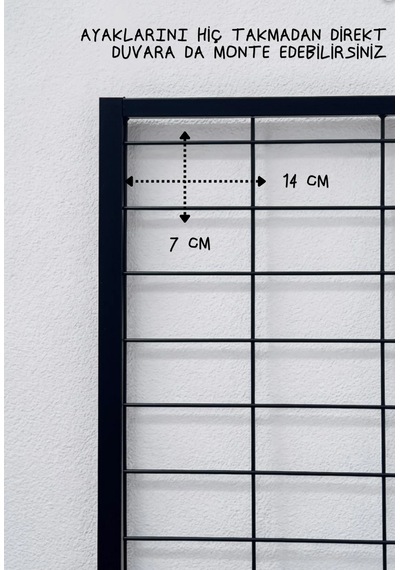 Tel Raf Ayaklı Tel Pano Stand 60x150cm 60 X 150 Cm