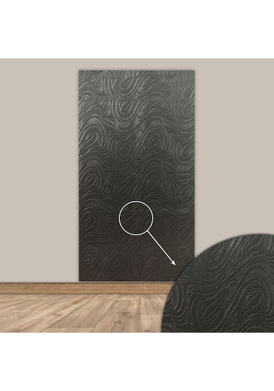 Tink 3d Kendinden Yapışkanlı Akustik Keçe Panel Dalgalı Desenli 52x98 Cm 2 Adet 1 M² Koyu Gri