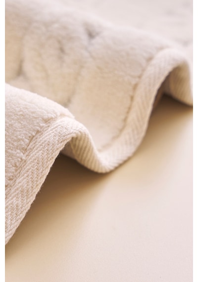 Lotus 2'li Pamuklu Klozet Takımı Krem Banyo Paspas Seti 60 x 100 / 50 x 60 CM Krem