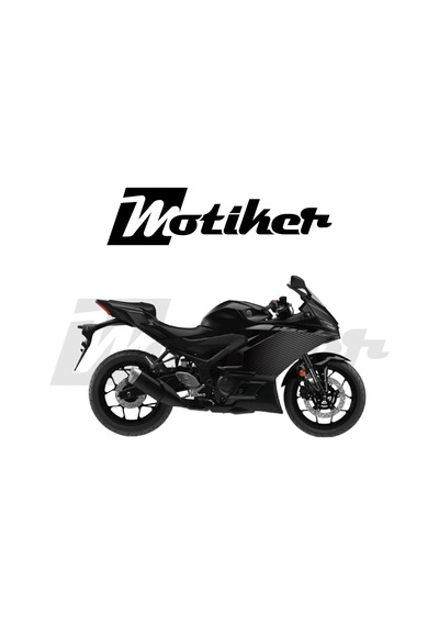 Yamaha Yzf R25 - R3 /2019 - 2025 Model Yan Grenaj Mat Karbon Tasarım Sticker Etiket Modeli