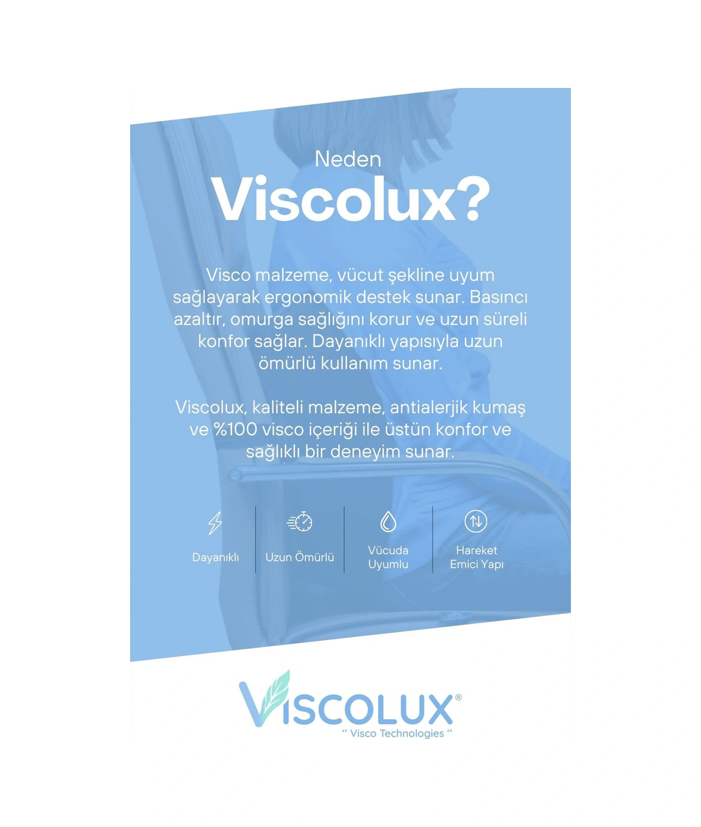 Ortopedik Bel Destek Yastığı - Visco Bel Destekli Minder Evde Ofiste Arabada Konfor Siyah 35x34x12