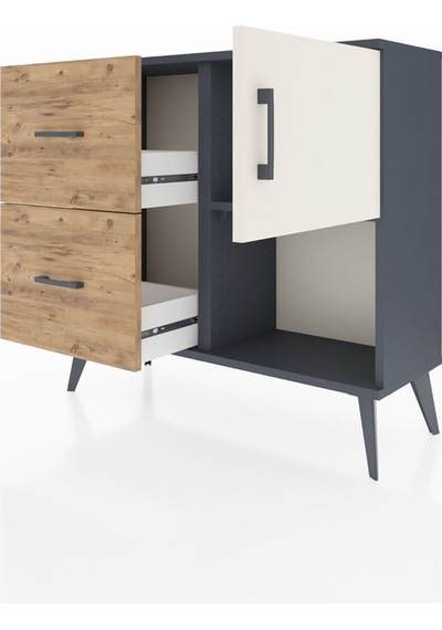 Arges Şifonyer Tek Raflı 2 Çekmeceli Tek Kapaklı 88x30x80 Antrasit-aytaşı/çam Aytaşı/çam Arges Şifonyer Tek Raflı 2 Çekmeceli Tek Kapaklı 88x30x80 Antrasit-aytaşı/çam Aytaşı/çam