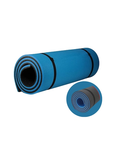 10mm Yoga Matı Mavi Çok Renkli
