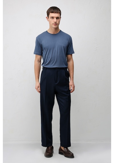Antioch Relax Fit Pilili Erkek Pantolon Lacivert