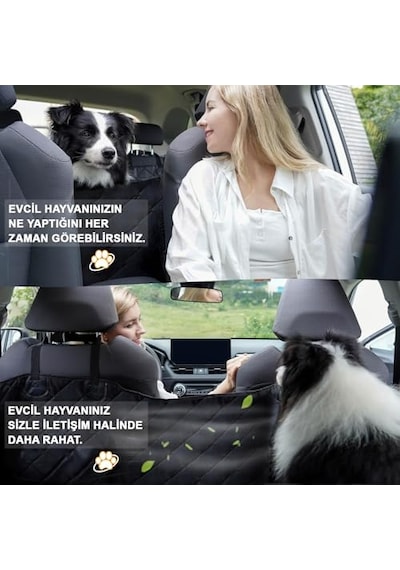 Evcil Hayvan İçin Araba Koltuk Kılıfı, Oto Köpek Koltuk Örtüsü, Su Geçirmez Hamak 600d Ağır Hizmet Tipi Çizi