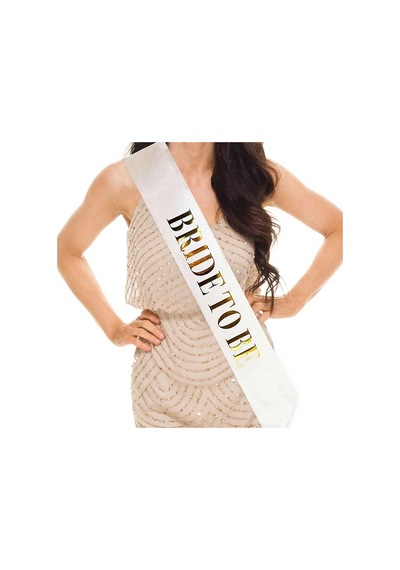 Şık Bride To Be Yazılı Simli Kuşak Kemer 10 Cm Genişlik Çok Renkli