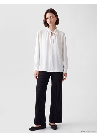 Lcw Modest Lacivert Beli Lastikli Fitilli Kadın Triko Pantolon