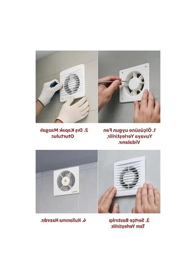 280 M³/h Debi İle 45 Db Sessiz Banyo Aspiratörü, Su Sıçrama Koruması Açık Ahşap