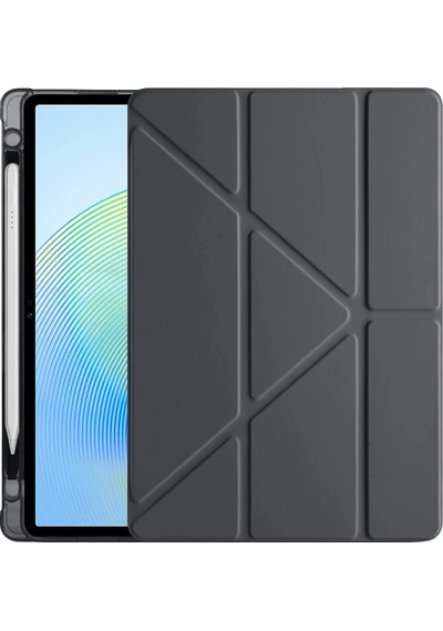 Xiaomi Redmi Pad 2 Kalemlikli Mars Tablet Kılıfı - Siyah Arka Kapak