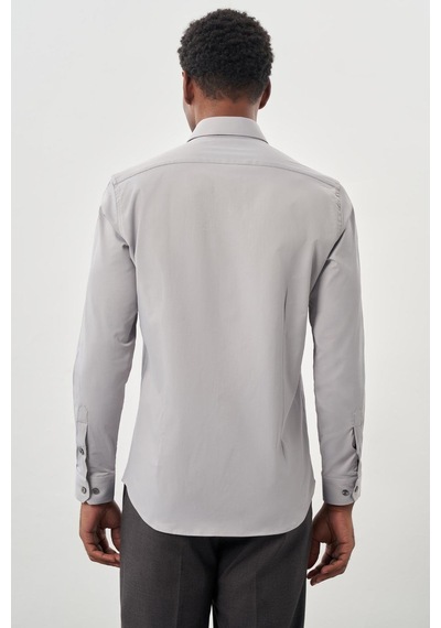 İmza Gri Uzun Kollu Sert Yaka Cepsiz Pamuklu Likralı Klasik Slim Fit Dar Kesim Gömlek 1004245234 Gri İmza Gri Uzun Kollu Sert Yaka Cepsiz Pamuklu Likralı Klasik Slim Fit Dar Kesim Gömlek 1004245234 Gri