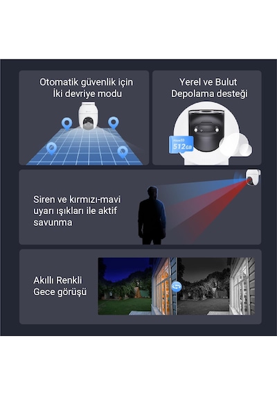 Ezvız C8c 3k 5mp Pan-tilt Wi-fi Dış Mekan Kamerası