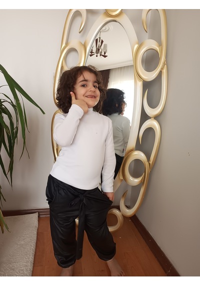 Zeze Unisex Çocuk Kışlık Bluz Beyaz
