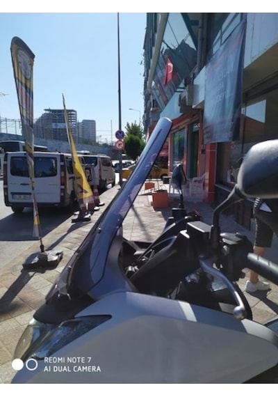 Zeus Motor 2012-2013 Honda Nc 700 Dc Integra Uyumlu Uzun Ön Cam Koyu Füme