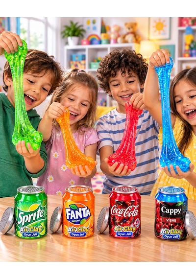 Aır Clay Oyun Jeli Yumuşak Esnek Kolay Şekil Alan Slime 10cm Sukuşi Siyah