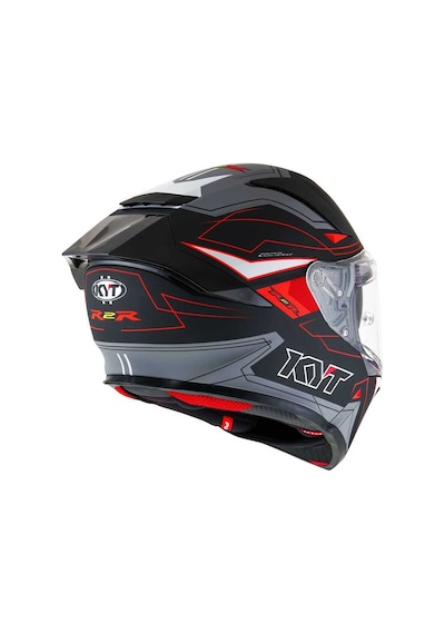 Kyt R2r Kapalı Kask Mat Beyaz - Gri - Siyah