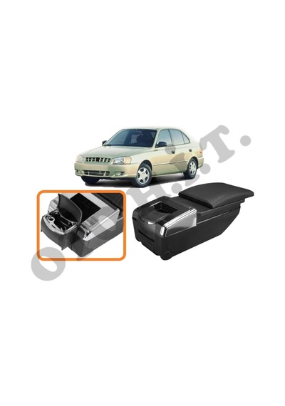Hyundai Accent Milenyum Uyumlu Bardaklıklı Lüks Kol Dayama Kolçak Siyah İthal.