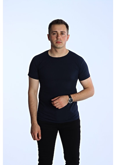 Eg38 Eko Slimfit Basic Tişört Lacivert Lacivert