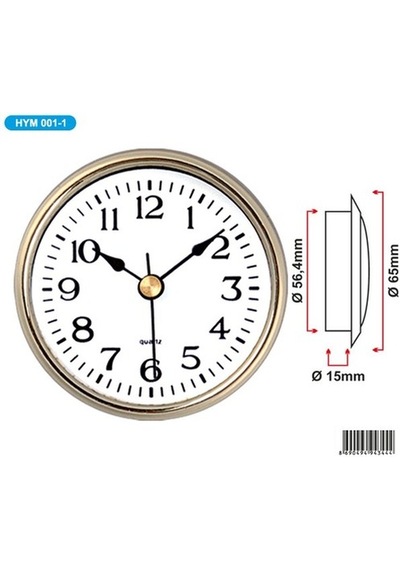Sarı Geçme Saat Pilastik Kasa Ilk Elden Ithalatcıdan 6.5 CM