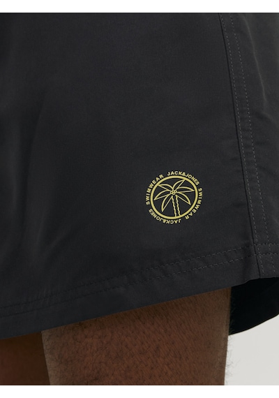 Jack & Jones Erkek Logo Detaylı Deniz Şortu - Fiji - 12225961 - 1 Black
