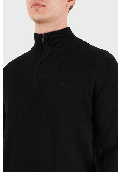 Emporio Armani Pamuklu Yarım Fermuarlı Dik Yaka Kazak Erkek Kazak Em005176 Af24121 Uc001 Siyah Emporio Armani Pamuklu Yarım Fermuarlı Dik Yaka Kazak Erkek Kazak Em005176 Af24121 Uc001 Siyah