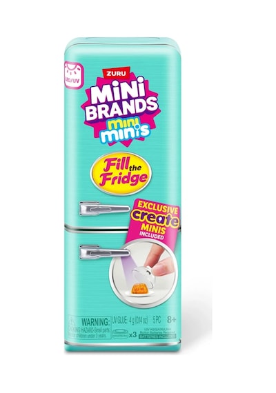 Mini Brands Mini Buzdolabı Seti Işıklı Mini Fridge + Mini Yiyecek Aksesuarları Oyuncak