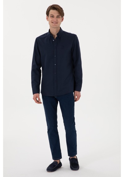 U.S. Polo Assn. U.s. Polo Assn. Erkek Uzun Kollu Regular Gömlek 2084126 Lacivert