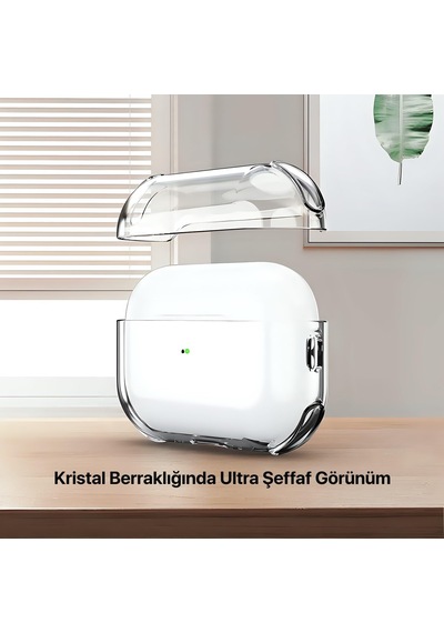 Airpods Pro 3 İçin Ultra Şeffaf Silikon Kılıf Darbe Emici Köşeler İle Mükemmel Koruma Ve Yüksek