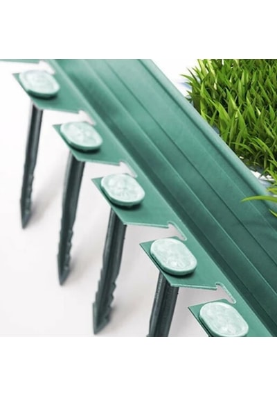 Çim Ayırıcı Esnek Plastik Çim Sınırlayıcı Bordür Taş Toprak Ayıracı 25 Metre Yeşil Diğer