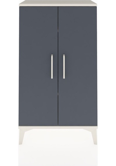 Arges Komodin Tek Raflı Tek Çekmeceli 2 Kapaklı 60x30x106 Aytaşı-antrasit Aytası