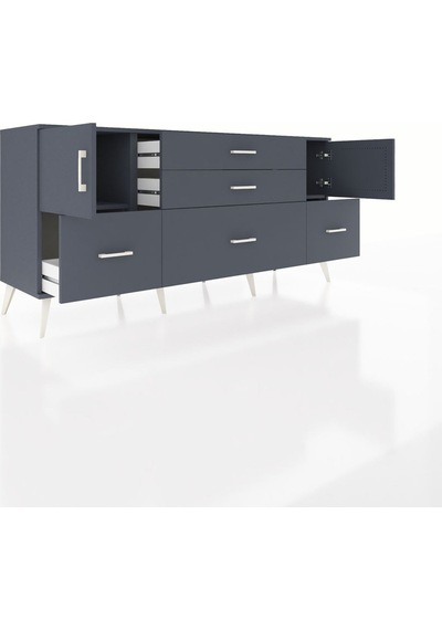Hyperion Konsol 2 Raflı 5 Çekmeceli 2 Kapaklı 176x44x83 Antrasit-antrasit Antrasit Hyperion Konsol 2 Raflı 5 Çekmeceli 2 Kapaklı 176x44x83 Antrasit-antrasit Antrasit