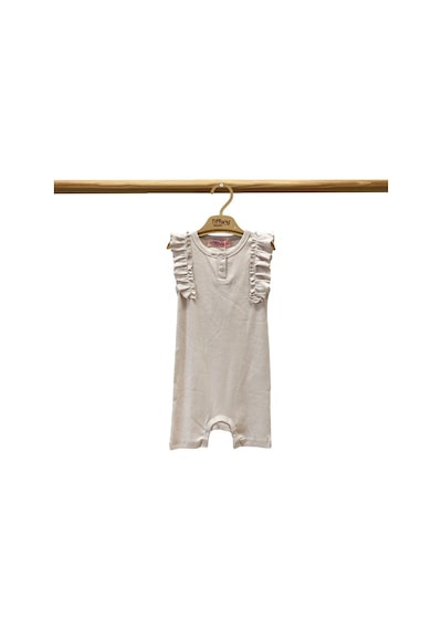 Tiffany Baby & Kids Tiffany Baby Organik Theme Fırfırlı Düğmeli Modal Pudra