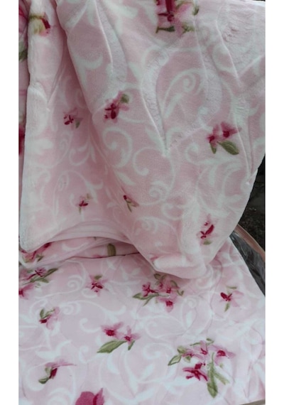 Sarar Kalın Peluş Çift Kişilik Battaniye 4kg Pembe