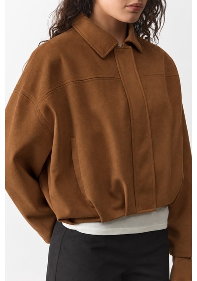 Madmext Taba Süet Bomber Kadın Ceket Mg2903
