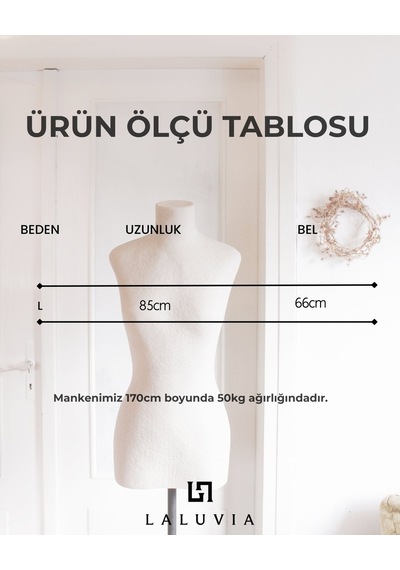 Laluvia Bej Yandan Çift Cepli Etek - 2y241010