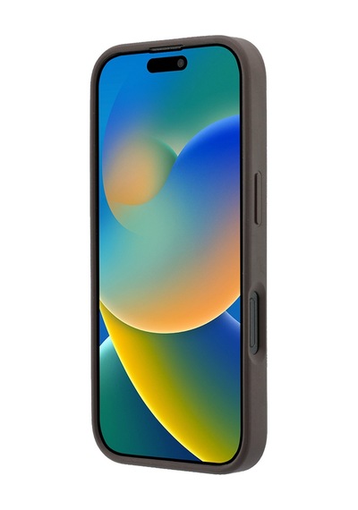İphone 16 Pro Uyumlu Kılıf Guess Lisanslı M-safe Kabartmalı 4g Desenli Yazı Logolu Kapak Kahverengi