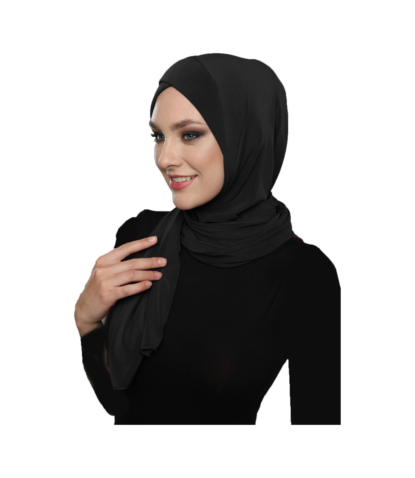 Elysianfidan Sarmalı Takmatik Siyah Hazır Türban Tesettür Bone Namaz Örtüsü Siyah