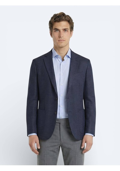 Kip Renkli Mikro Modern Fit Yün Karışımlı Ceket Renkli