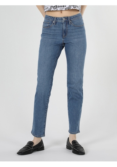 Colin's 703 Carla Slim Fit Normal Bel Düz Paça Mavi Kadın Pantolon CL1058577_Q1.V1_DN40740